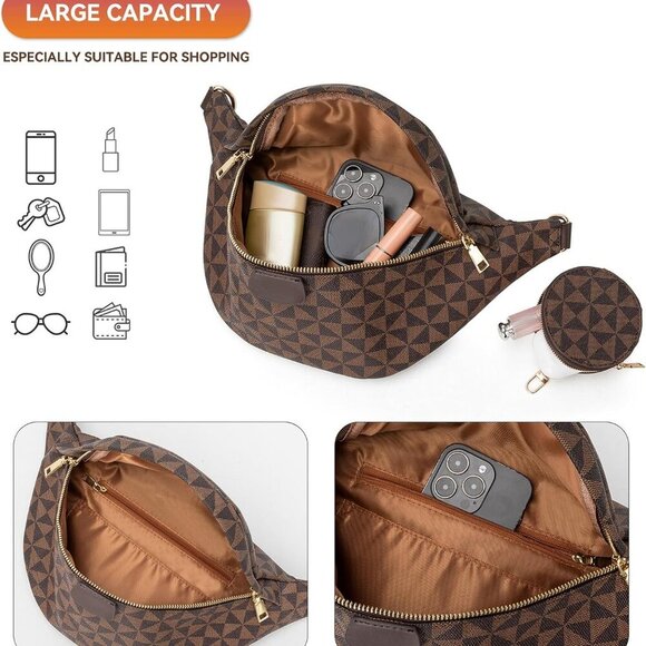 Elegant Faux Leather Crossbody Sling Bag with Adjustable Straps for Women - Picture 5 of 13